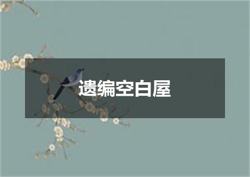 遗编空白屋