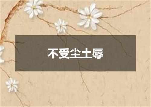 不受尘土辱