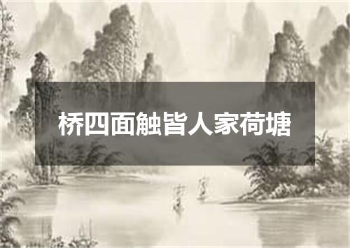 桥四面触皆人家荷塘