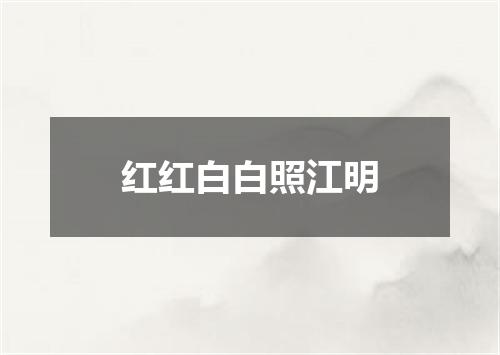 红红白白照江明