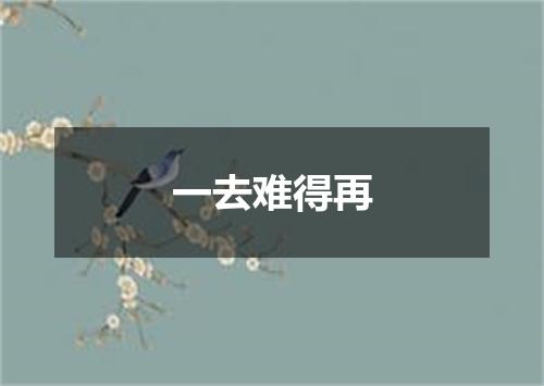 一去难得再