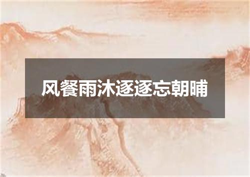 风餐雨沐逐逐忘朝晡