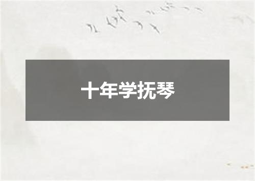 十年学抚琴