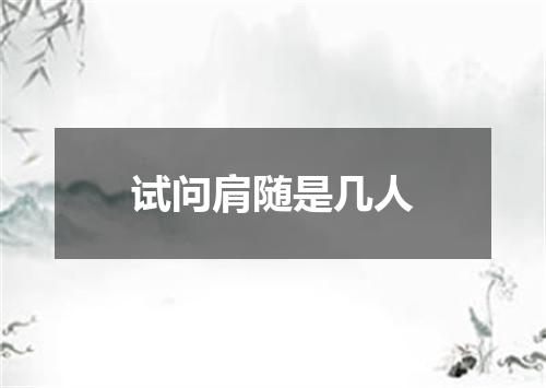 试问肩随是几人