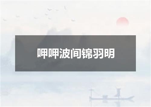 呷呷波间锦羽明