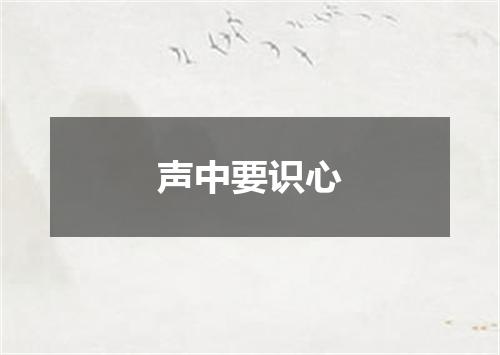 声中要识心