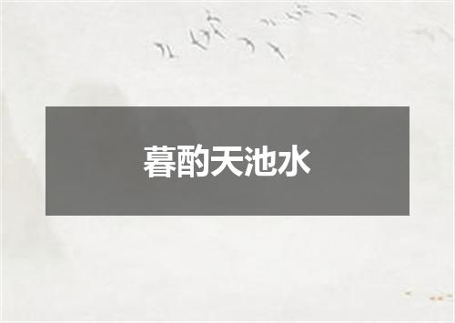 暮酌天池水