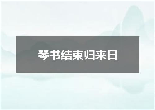 琴书结束归来日