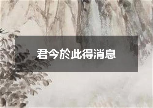 君今於此得消息