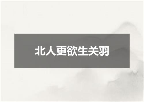 北人更欲生关羽