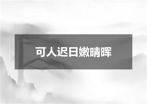 可人迟日嫩晴晖