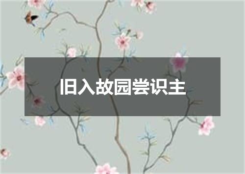 旧入故园尝识主