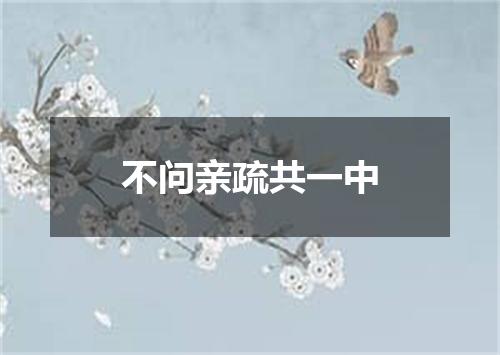 不问亲疏共一中