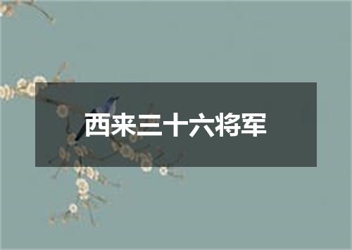 西来三十六将军