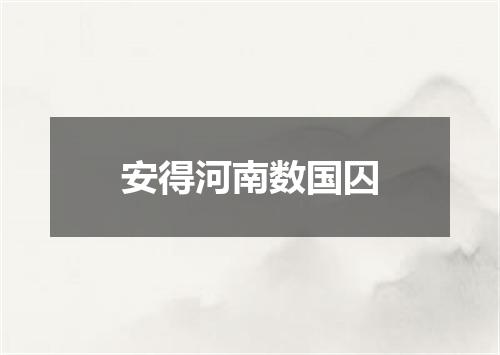 安得河南数国囚