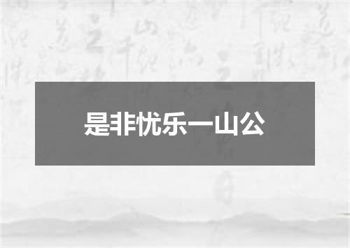 是非忧乐一山公