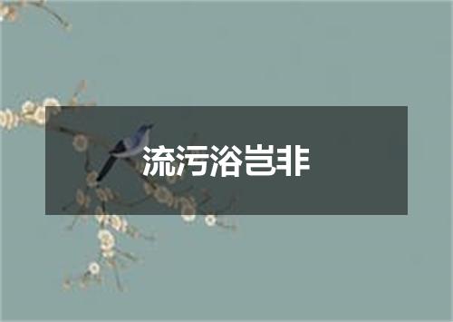 流污浴岂非