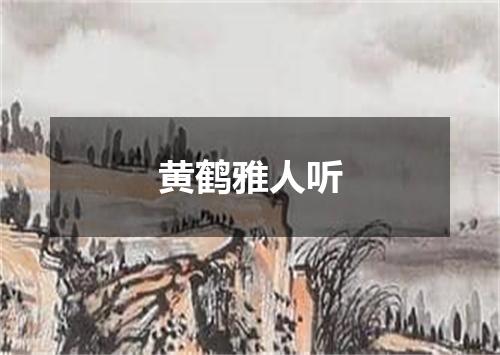 黄鹤雅人听