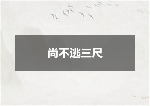尚不逃三尺