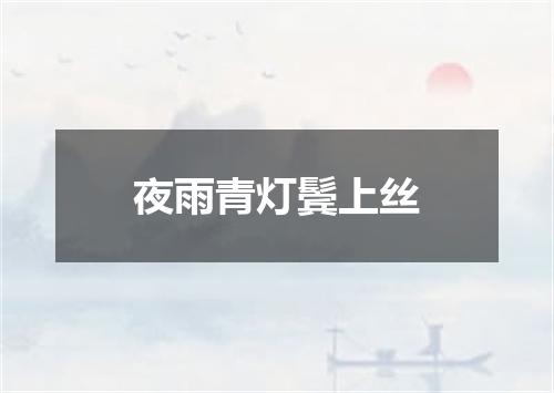 夜雨青灯鬓上丝