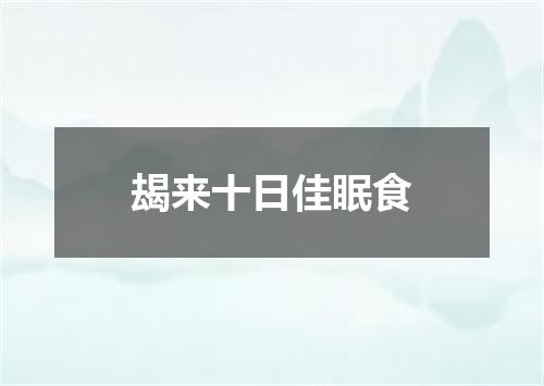 朅来十日佳眠食