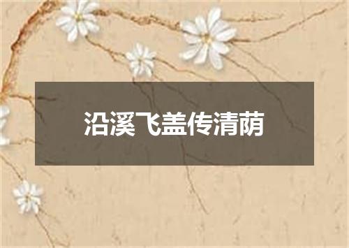 沿溪飞盖传清荫