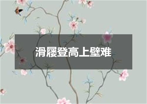 滑屦登高上壁难