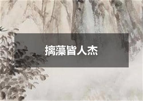 摛藻皆人杰