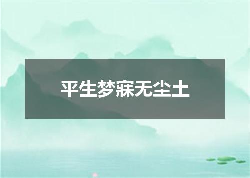 平生梦寐无尘土