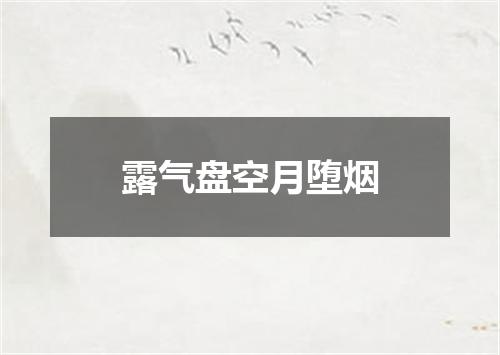 露气盘空月堕烟