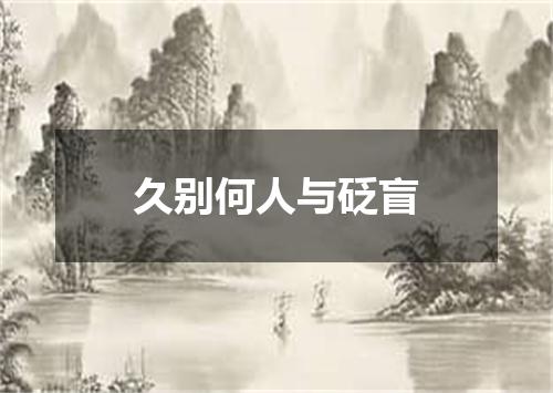久别何人与砭盲