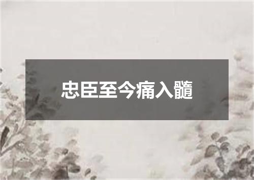 忠臣至今痛入髓
