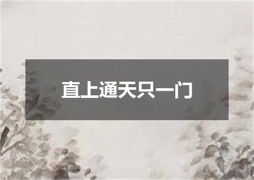 直上通天只一门