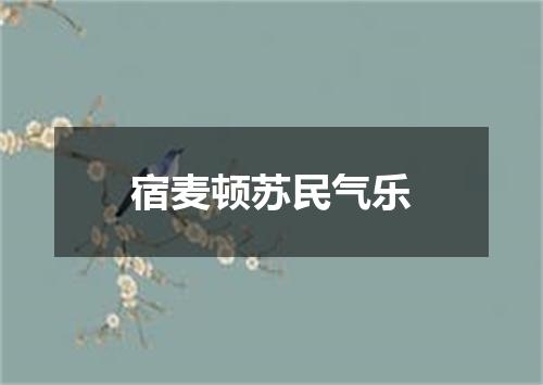 宿麦顿苏民气乐