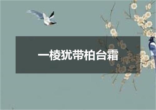 一棱犹带柏台霜