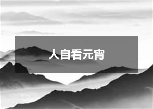 人自看元宵