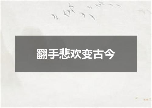 翻手悲欢变古今