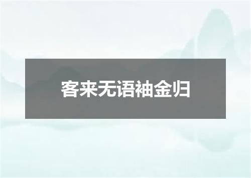 客来无语袖金归