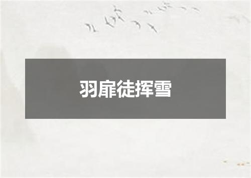 羽扉徒挥雪