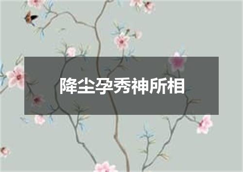 降尘孕秀神所相