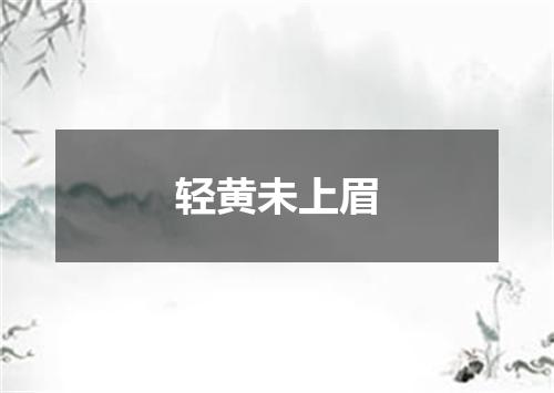 轻黄未上眉
