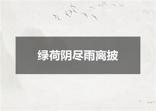 绿荷阴尽雨离披