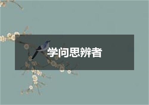 学问思辨者