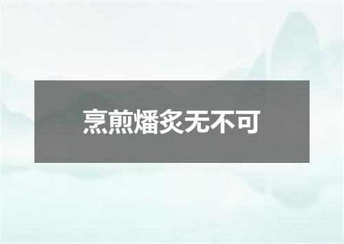 烹煎燔炙无不可
