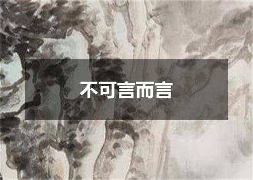 不可言而言