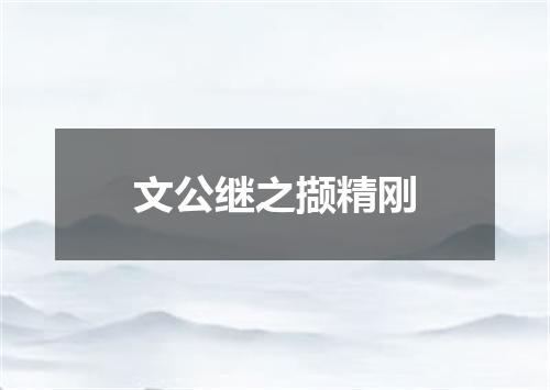 文公继之撷精刚