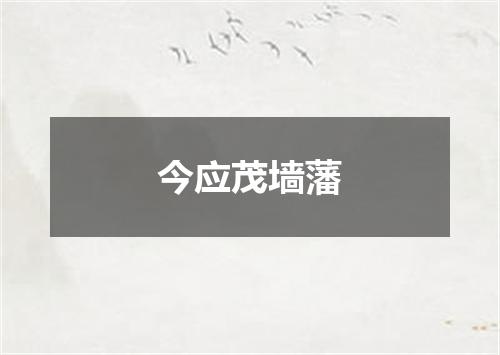 今应茂墙藩