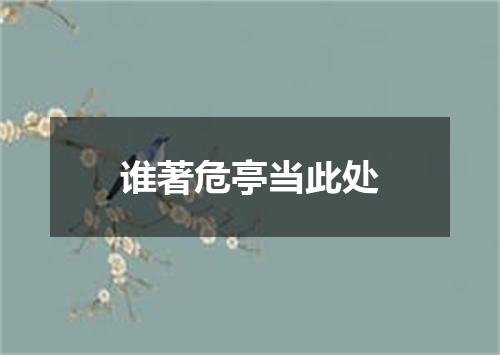 谁著危亭当此处