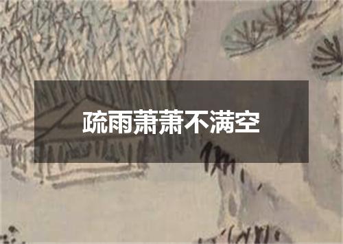 疏雨萧萧不满空