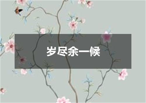 岁尽余一候